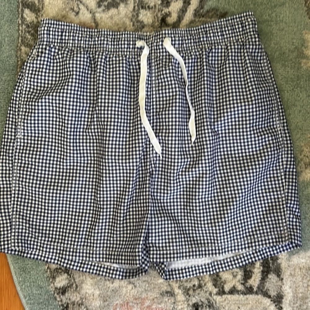 Like new! Kanu Surf XL (May fit like L) Gingham Plaid Swim Trunks